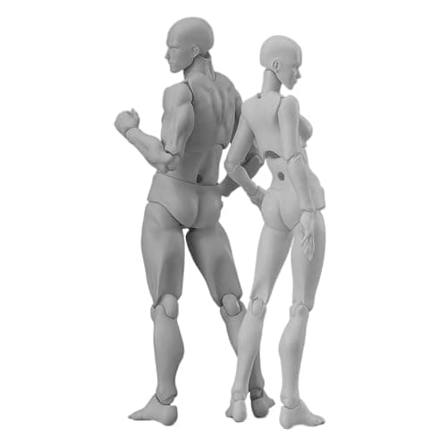 Image of 2Pcs Artists Manikin Drawing Figure Mannequin Jointed Male and Female Mannequin Cool Action Figure with Joints Model Human Body for Sketching Painting Artists Home Decor