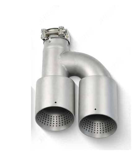 Image of Dual Exhaust Pipes 1Pcs Universal Matte Stainless Exhaust Tip Car Accsesories Double Outlet Muffler(Right ID63-OD89mm)