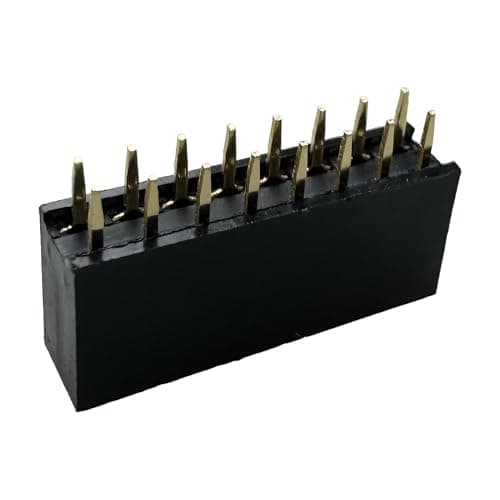 Image of MTCELL 30 Pcs 8 Pin 2.54mm Pitch Female Header Straight Double-Row Pin Header Connector for PCB and Breadboard Projects