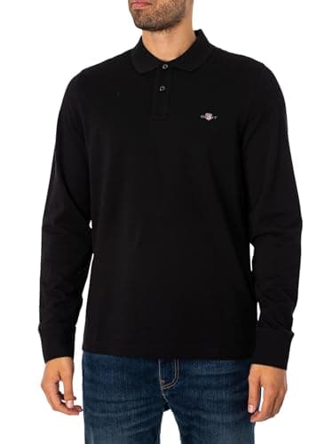 Image of GANT Men's Sweatshirt The Original Barstripe Heavy Rugger, black, One Size
