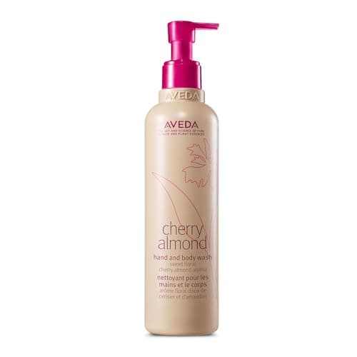Image of Aveda Cherry Almond Hand & Body Wash |with Sweet Almond Oil, Cherry Blossom Extract | Sweet Floral Aroma of Tonka Bean, Certified Organic Orange, Ylang Ylang | 97% Naturally Derived*, 250ml