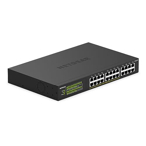 Image of NETGEAR 24 Port PoE Switch GS324P - Ethernet Splitter - Ethernet Switch - Ethernet Hub - Plug-and-Play - Silent Operation - Desktop or Wall Mount