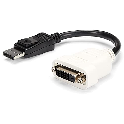 Image of StarTech DisplayPort to DVI Adapter - DisplayPort to DVI-D Adapter/Video Converter - 1080p - DP 1.2 to DVI Monitor/Display Cable Adapter Dongle - DP to DVI Adapter - Latching DP Connector (DP2DVI)