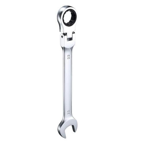 Image of sourcing map Flex-Head Ratcheting Wrench 22mm 180° Rotating Head Metric Ratchet Combination Wrenches 72-Teeth Chrome Vanadium Steel Open End Ratchet for Fasteners Nut Bolt