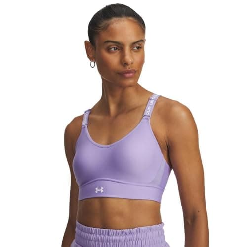 Image of Under Armour Women's Infinity Mid Impact Sports Bra, (538) Transparent / / White, (X-Small) A/C