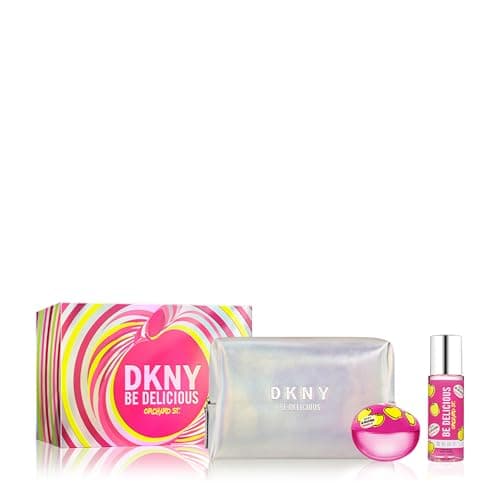 Image of DKNY Be Delicious Orchard St by Donna Karan for Women - 3 Pc Gift Set 3.4oz EDP Spray, 4.2oz Fragrance Mist, Pouch