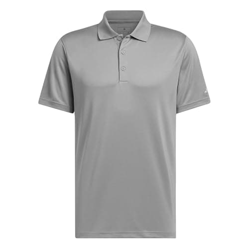 Image of adidas Men's Core Performance Primegreen Polo Shirt, Grey Three, XL
