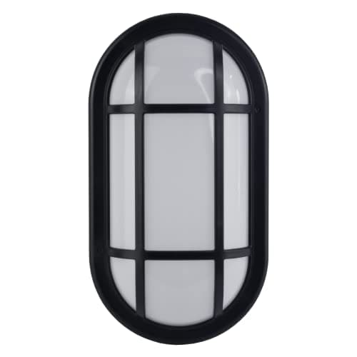 Image of SINCELIGHT Oval LED Bulkhead Light for Wall and Ceiling Mount, Opal Diffuser, IP65 Waterproof for Indoor or Outdoor use, 15W, Warm White 2700K, IK08, Class II
