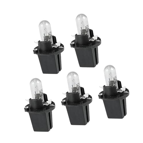 Image of A ABSOPRO 5pcs DC 12V 1.2W T5 Dashboard Light Blub Yellow for Car Internal Item Replacement