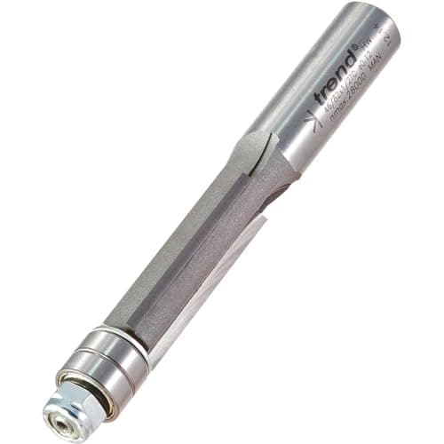 Image of Trend Professional Bearing Guided Triple Flute Trimming Cutter, 1/2 Inch Shank, 12.7mm Diameter, 38.1mm Cut Length, Tungsten Carbide Tipped, 46/82X1/2TC