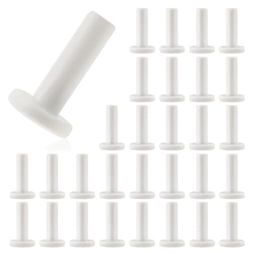 Image of Kalolary 30 Pack 1/4" End Plugs for Quick Connect 1/4" Drip Irrigation Tee Connectors, Leak-Free End Closure Parts End Cap Fittings for Quick Connect Drip Irrigation System - White