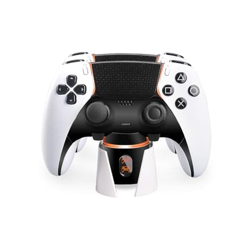 Image of POFET PS5 Fast Chargeing Staion for PS5 DualSense Controller Charging Docking Station with RGB LED Light Indicators Tri-protection RGB Version
