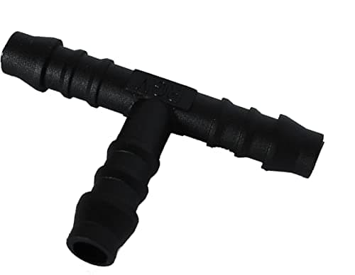 Image of 2x 10mm Hose Tube Pipe 3-way T-Piece Splitter/Connector for Washer/Heater Hose, Tube or Pipe - FREE FIRST CLASS UK POSTAGE!