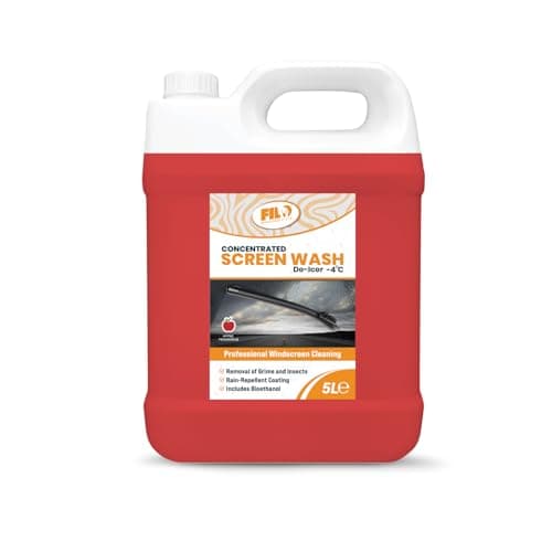 Image of FILO Apple Car Screenwash 5L – Concentrated car windscreen washer fluid Works to -4°C – screen wash for cars Prevents Freezing, Clears Dirt, Rain Repellent for Safer Driving