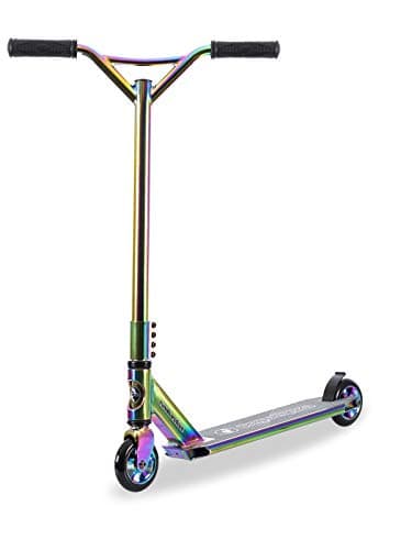 Image of Two Bare Feet Logo Model Stunt Scooter for Kids, Teens & Adults - Pro Freestyle Scooter with 360° Spin, ABEC-9 Bearings, Lightweight & Durable for Tricks & Stunts (Neo - Full Neochrome)