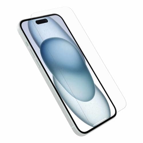 Image of OtterBox Glass Screen Protector for iPhone 15, Tempered Glass, Scratch Protection, Drop Defense for Shatter Protection