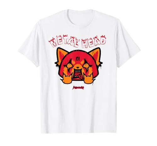 Image of Aggretsuko Metal Head T-Shirt T-Shirt, Men, White, Large
