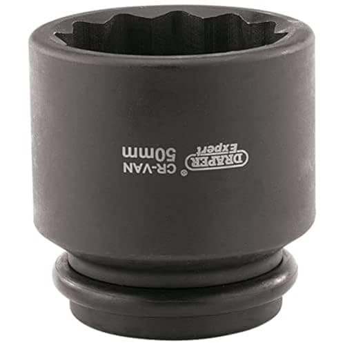 Image of Draper 33319 Expert Hub Nut Impact Socket, Blue, 50mm, 3/4" Square Drive