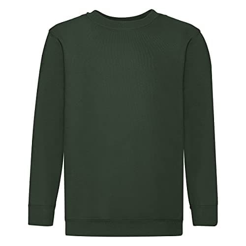 Image of Fruit of the Loom - Set-in Sleeve Sweatshirt - Boy (5-6 Years) (Bottle Green)