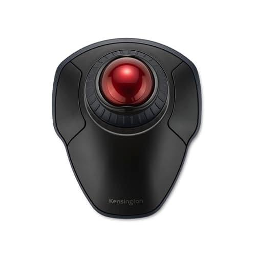 Image of Kensington Orbit Wireless Trackball with Scroll Ring - Black-Red (K70990WW),