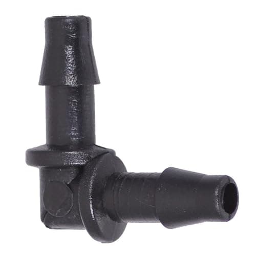 Image of HydroSure Barbed Elbow Connector - 4mm - Black - Pack of 10