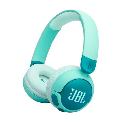 Image of JBL Junior 320 BT, Wireless On-Ear Bluetooth Headphones for Kids with Built-In Mic, 50 Hours Playback, JBL Safe Sound, Low Volume, Easy Controls and Sticker Set, Green