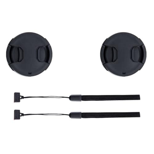 Image of 2-Pack 37mm Front Lens Cap Cover with Deluxe Cap Keeper for Olympus 14-42mm 1:3.5-5.6 EZ Kit Lens on Olympus OM-D EM10 Mark III II EPL9 EPL8 EPL7 EPL6 EPL3 EPL2 EP3 & Other 37mm Filter Thread Lenses