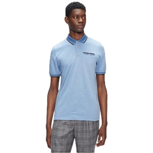 Image of Ted Baker Mens Chipa Polo Shirt Short Sleeve Top Blue XS
