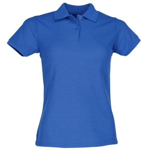 Image of Fruit of the Loom SS86 Women's Fit Pique Short Sleeve Polo Shirt Royal M