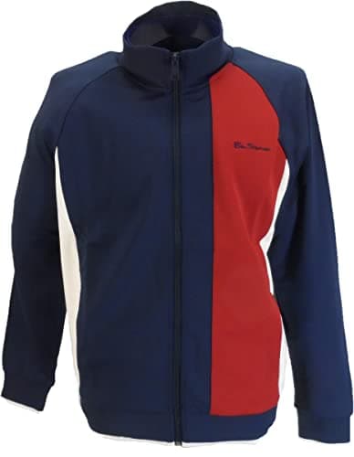 Image of Ben Sherman Mens Stripe Track Top Navy XL