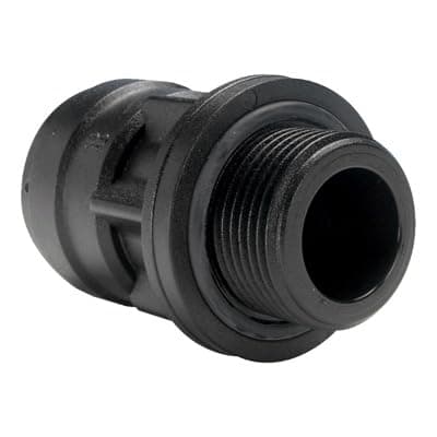 Image of John Guest 15mm Pushfit x 3/8" BSP Male Straight Adaptor, Acetal Copolymer