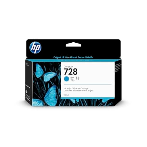Image of HP 728 F9J67A Cyan 130-ml Genuine Ink Cartridge with Original DesignJet Ink DesignJet T730 and T830 Large Format Plotter Printers 729 DesignJet Printhead