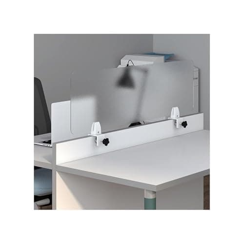 Image of C Acrylic Desk Divider Panel 60x100cm for Cubicles Reu Privacy Shield with Mounting Brackets Easy to Clean t for Office & Classroom Use