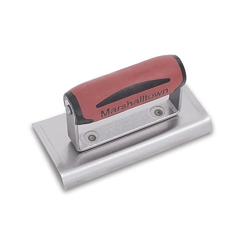 Image of Marshalltown Edging Trowel with Curved end, R 10 mm, L 13 mm, with DuraSoft Handle, Made of Carbon Steel, Dimensions: 152 x 102 mm