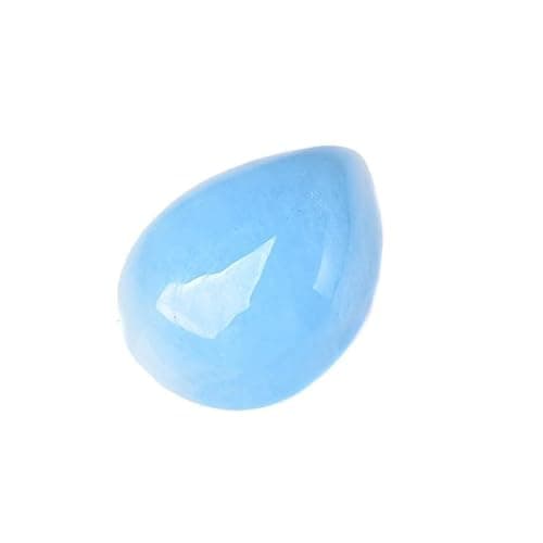 Image of CHYIFSHIYM Natural Aquamarine Healing Crystal Teardrop Pendant 2.8cm x 2cm Blue Gemstone for Necklace, Car Charm & Energy Decoration