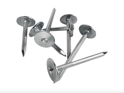 Image of 40mm Masonry Nails Large Head Brick Wall Concrete Strap Nail Extra Large Washer Head 50 PACK
