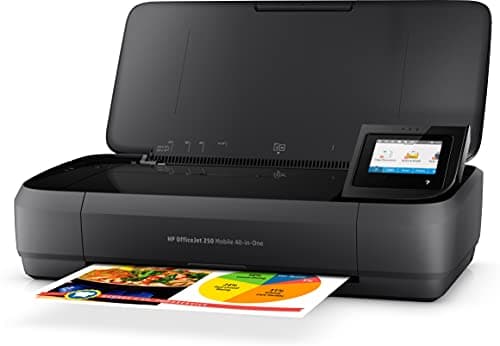 Image of HP OfficeJet 250 Mobile All-in-One Printer | Print, scan, copy | Up to A4 Colour | Automatic document Feeder | USB 2.0, Wireless, Wifi Direct 7 BLE | Long-lasting battery life | Fast Charge | Black