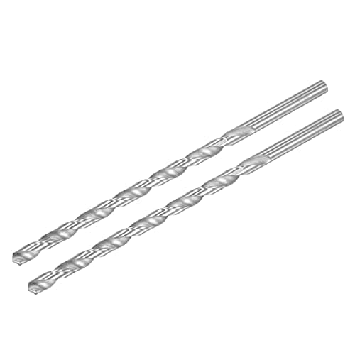 Image of sourcing map HSS(High Speed Steel) Extra Long Twist Drill Bits, 8mm Drill Diameter 200mm Length for Hardened Metal Woodwork Plastic Aluminum Alloy 2 Pcs