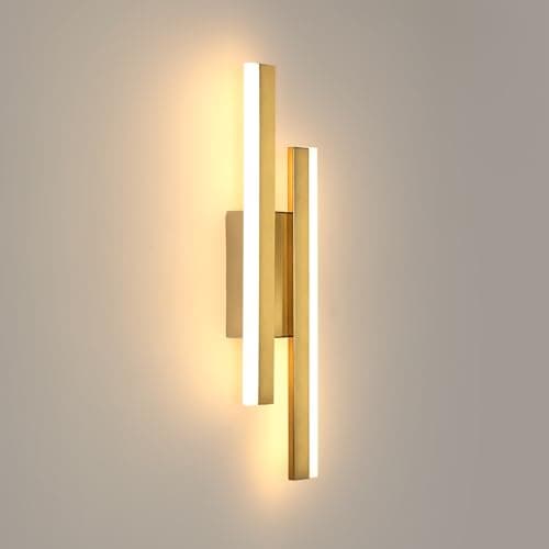 Image of Toolight Gold LED Long Wall Light, 16W 1800LM Sconce Lights Led Long, 40CM Modern Wall Lamp Warm White 3000K, for Living Room Bedroom Dining Room Staircase Hallway