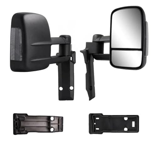 Image of Wing Door Mirror Truck Electric Adjust Top Glass Towing Side Mirror For Toyota For Land For Cruiser 70 Series LC70 LC79 1984-2022 With Turn Signa Light Side Door Wing Mirror