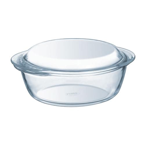 Image of Pyrex Essentials Glass round Casserole High resistance 1.6 L (+ 0.5L Lid)