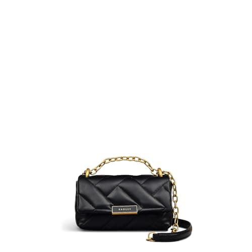 Image of RADLEY London Mill Bay - Xl Quilt Women's Leather Small Flapover Cross Body, Black