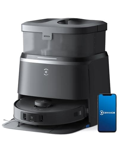 Image of ECOVACS DEEBOT T30 OMNI Robot Vacuum Cleaner with Mini Station, TruEdge™ Adaptive Edge Mopping, ZeroTangl Brush Design, 11,000 PA, Hot Water Mop Washing