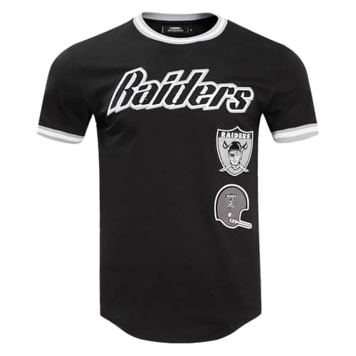 Image of Pro Standard Mens NFL Las Vegas Raiders Retro Classics Short Sleeve Tee Black/Gray L