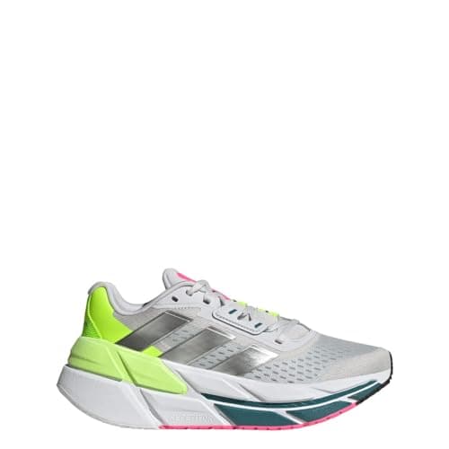 Image of adidas Womens Adistar Cs 2.0 Running Sneakers Shoes - White, Dash Grey/Silver Metallic/Lucid Lemo, 8.5 UK