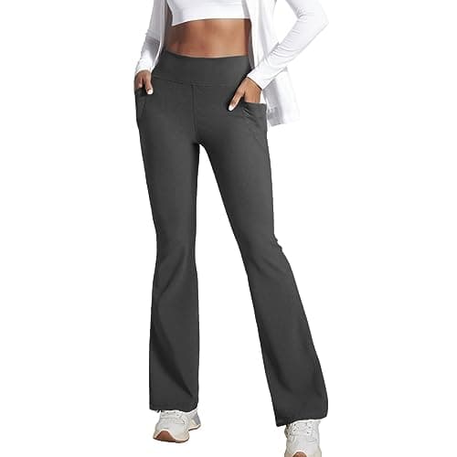 Image of Generisch Sports Leggings Women's Yoga Pants Women's Yoga Pants Pockets High Waist Training Pants Casual Trousers, darkgray, L