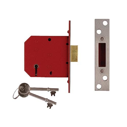 Image of Union Locks 2101 5-Lever Mortice Deadlock 65mm - Brass Finish (Visi Pack)