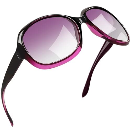 Image of Joopin Oversized Sunglasses for Women Fashion Large Frame Designer Sun Glasses Polarised UV Protection Big Sunnies Shades Ladies (Gradient Purple Tint Lens)