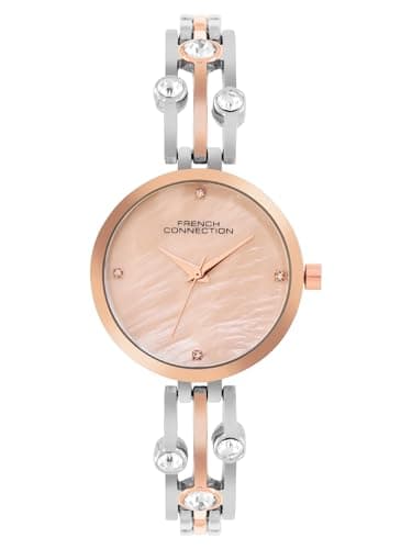 Image of French Connection Analog Dial Watch for Women, Rose Gold