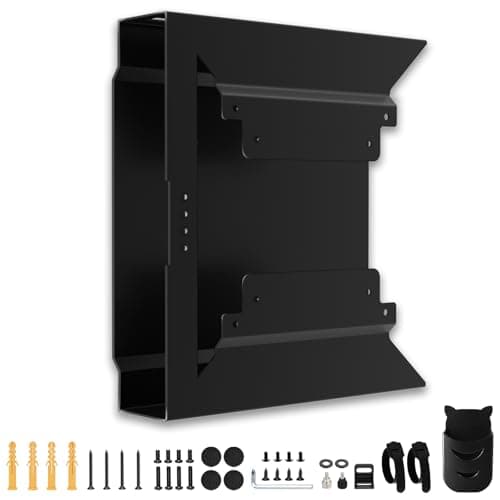Image of Mini PC Mount for HP, VESA Wall Under Desk Mount or Mount to a Monitor Arm for HP EliteDesk 800 G4 G3 G5 G9 EliteDesk 705 805, HP Pro Mini 400 260, HP ProDesk 400 405 600 Mini PC with Pen Holder